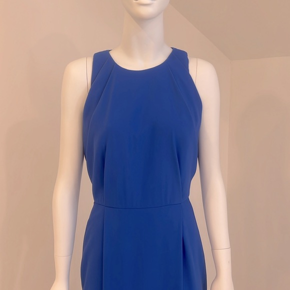 SAMPLE SALE NWT LELA ROSE SIZE 10 Sapphire blue crepe. Pristine condition. - Picture 3 of 9